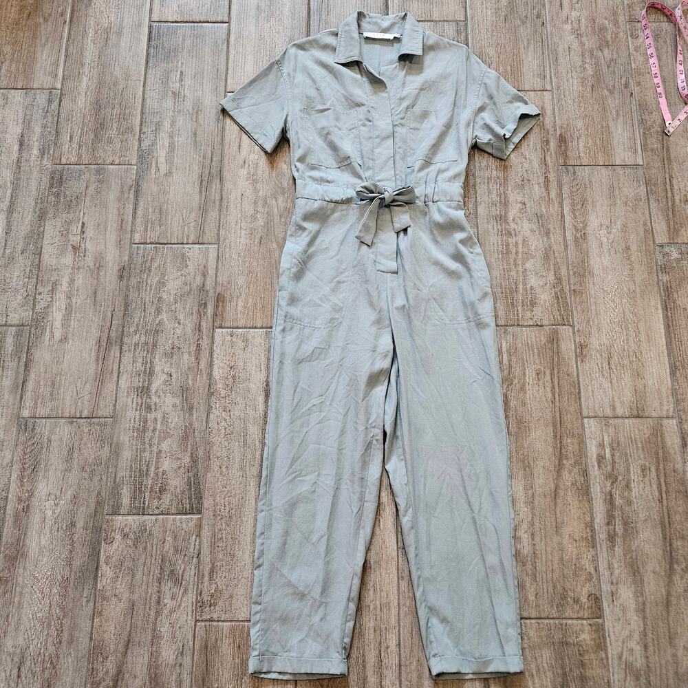 ASTR The Label Jumpsuit Women’s XS Utility Tie-Waist Short Sleeve Workwear Chic